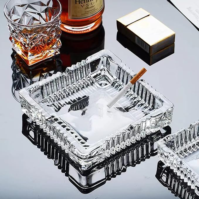 Glass Ashtray, Large Glass Ashtray