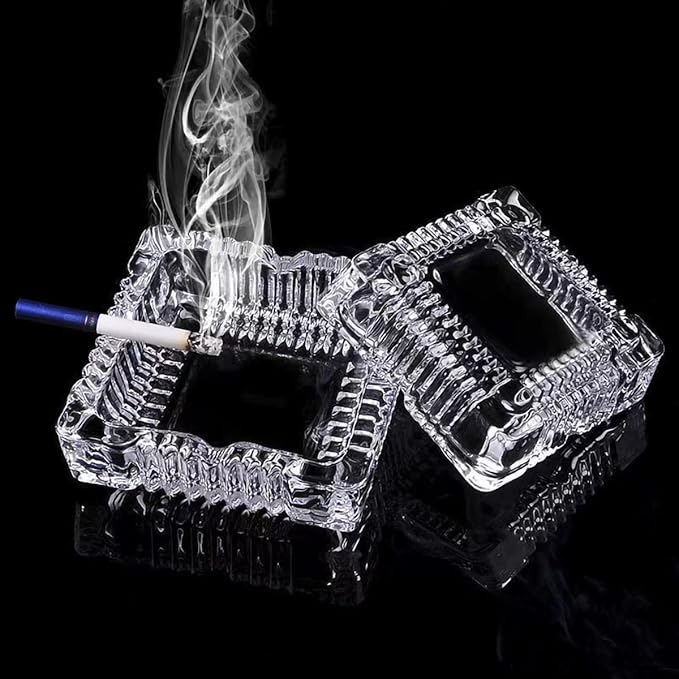 Glass Ashtray, Large Glass Ashtray