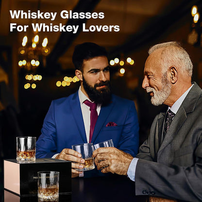 Old Fashioned Whiskey Glasses Set of 4, 11 OZ