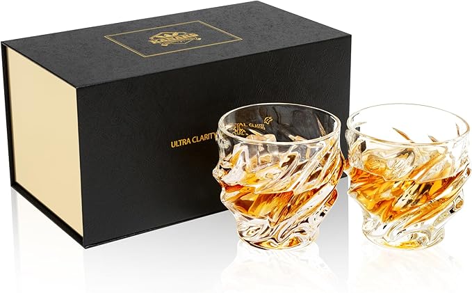 Old Fashioned Whiskey Glasses Set of 2