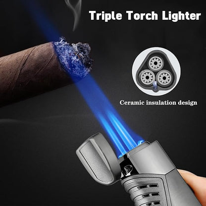 Cigar Lighter Flame Refillable Windproof